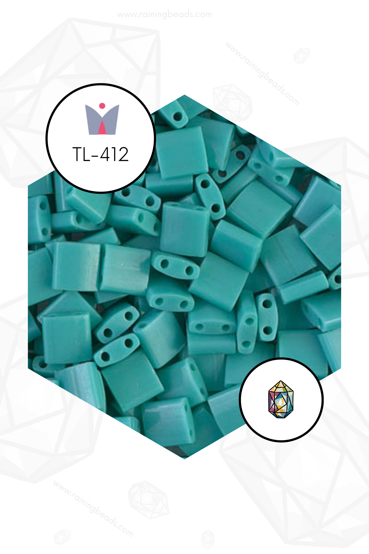 TL-412 - Miyuki® TILA - Turquoise Green Opaque