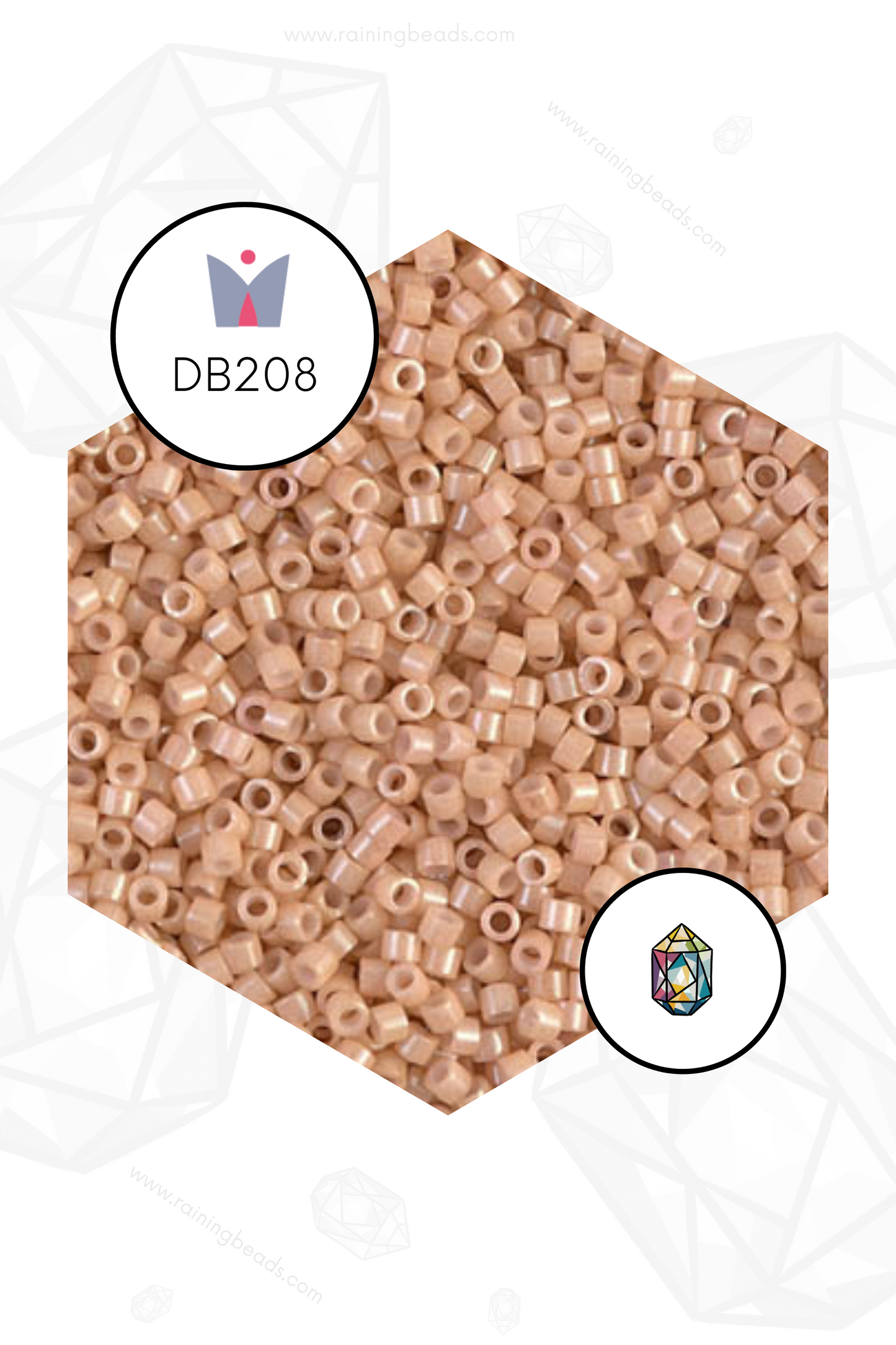 Delica DB208 - Miyuki® 11/0 - Dark Cream Opaque Gold Luster