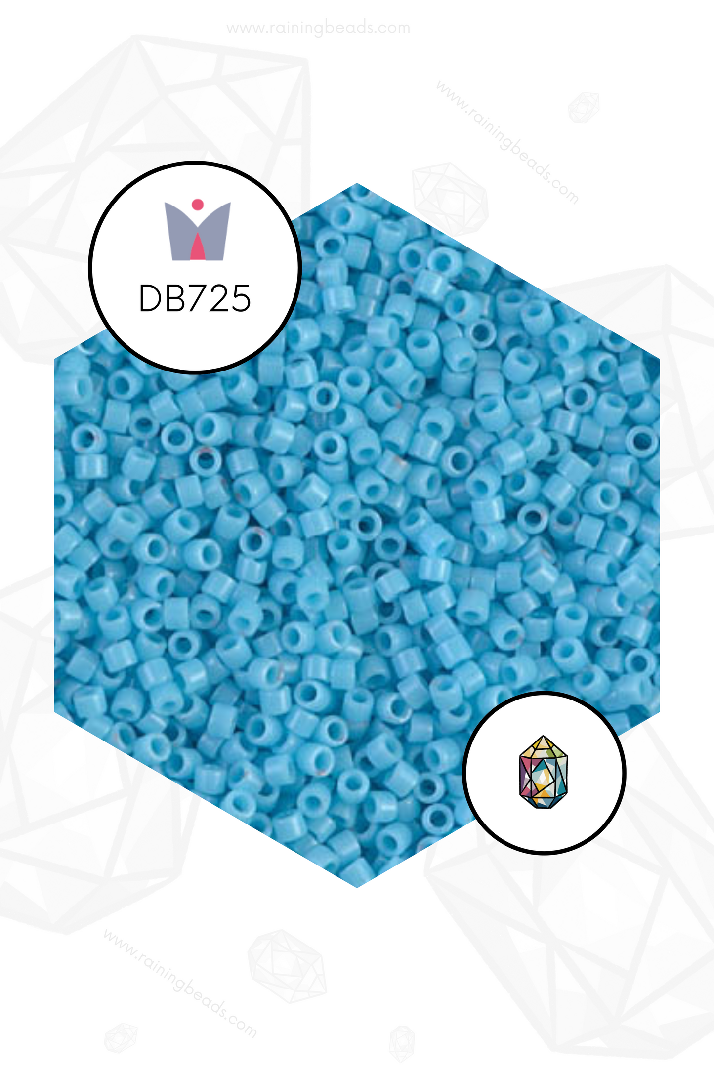 Delica DB725 - Miyuki® 11/0 - Turquoise Blue Opaque