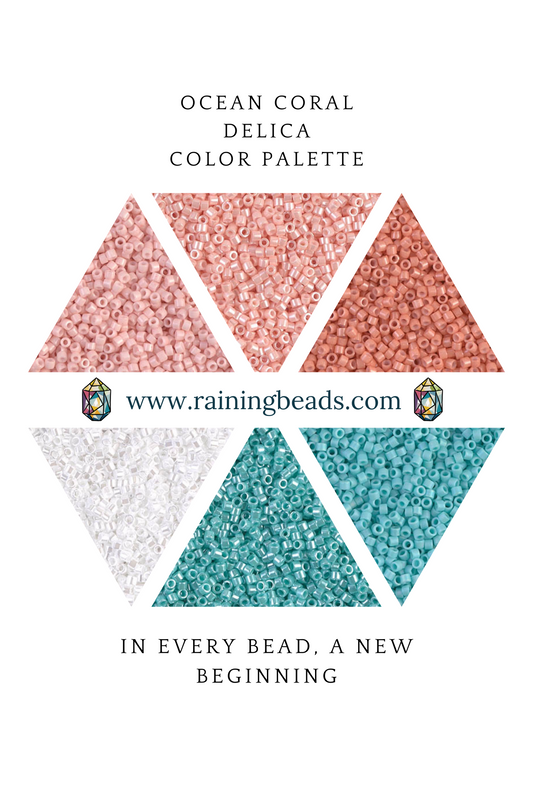Ocean Coral Delica color palette - 120 GR