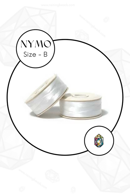 Nymo® Beading Thread - Size B - White - 72 yds