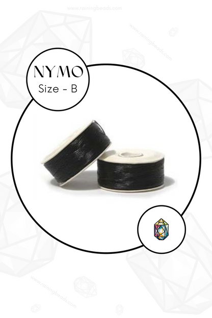 Nymo® Beading Thread - Size B - Black - 72 yds