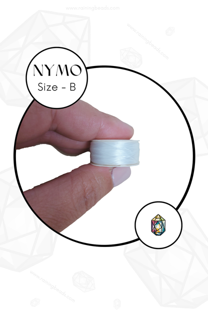 Nymo® Beading Thread - Size B - White - 72 yds